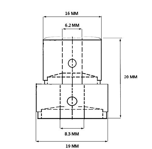 Guyker Guitar Aluminum Dual Concentric Control Knobs - Dome Volume Tone Stacked Knob Replacement for Electric Guitar or Bass (bl